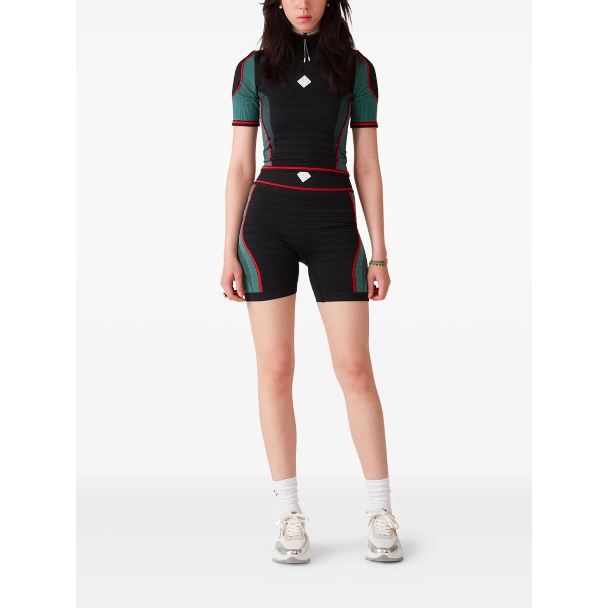 ribbed panelled cycling shorts - Img 2