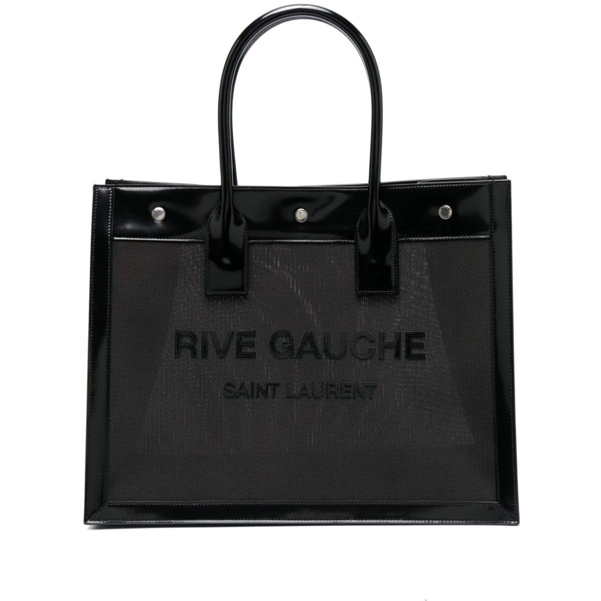 Rive Gauche patent-finish tote bag