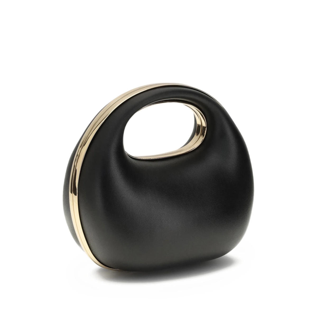 round leather clutch bag - Img 2
