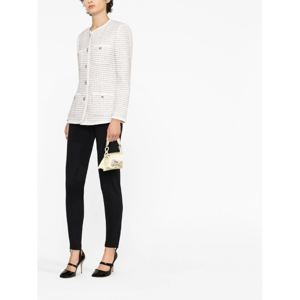 round-neck buttoned jacket - Img 3
