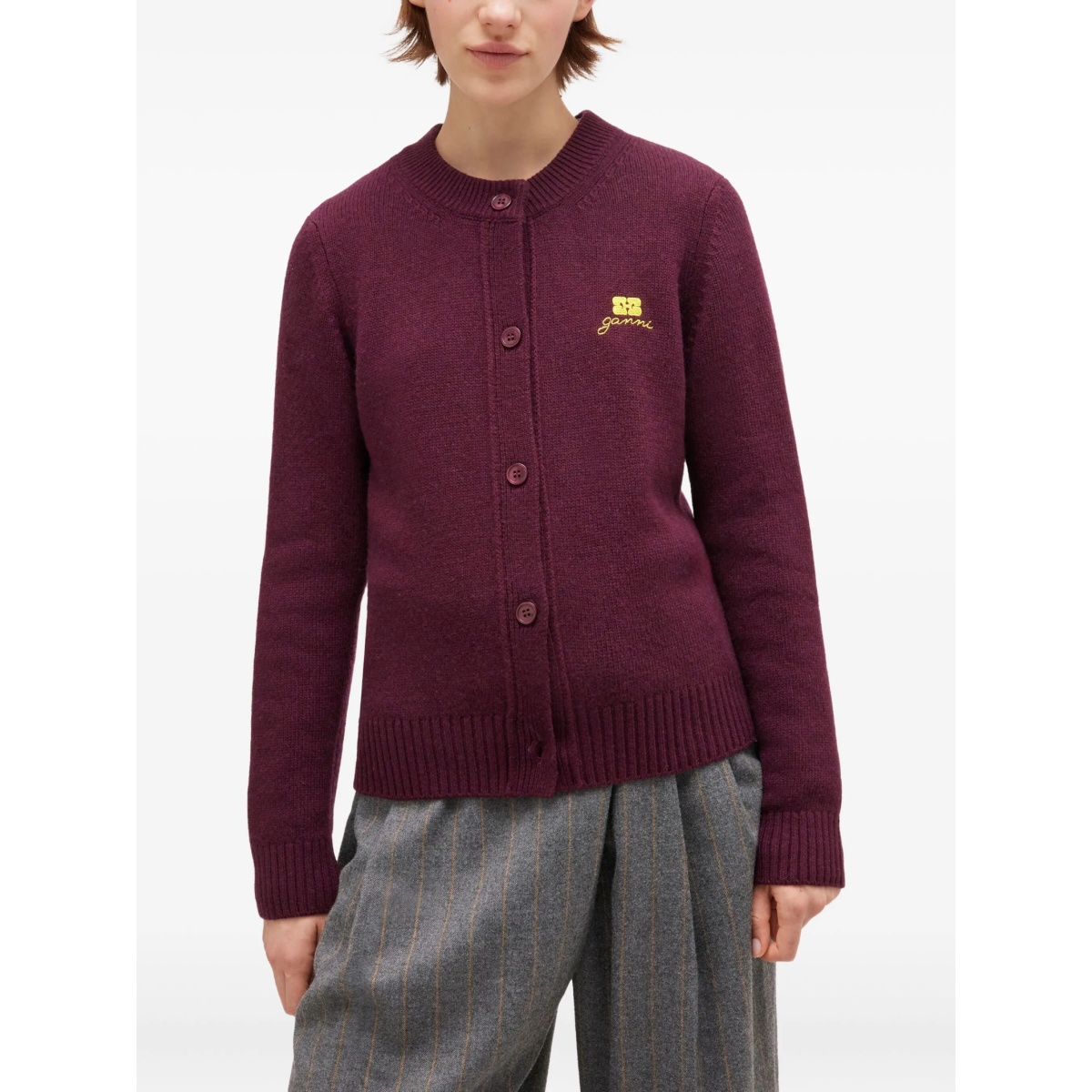 round-neck cardigan - Img 3