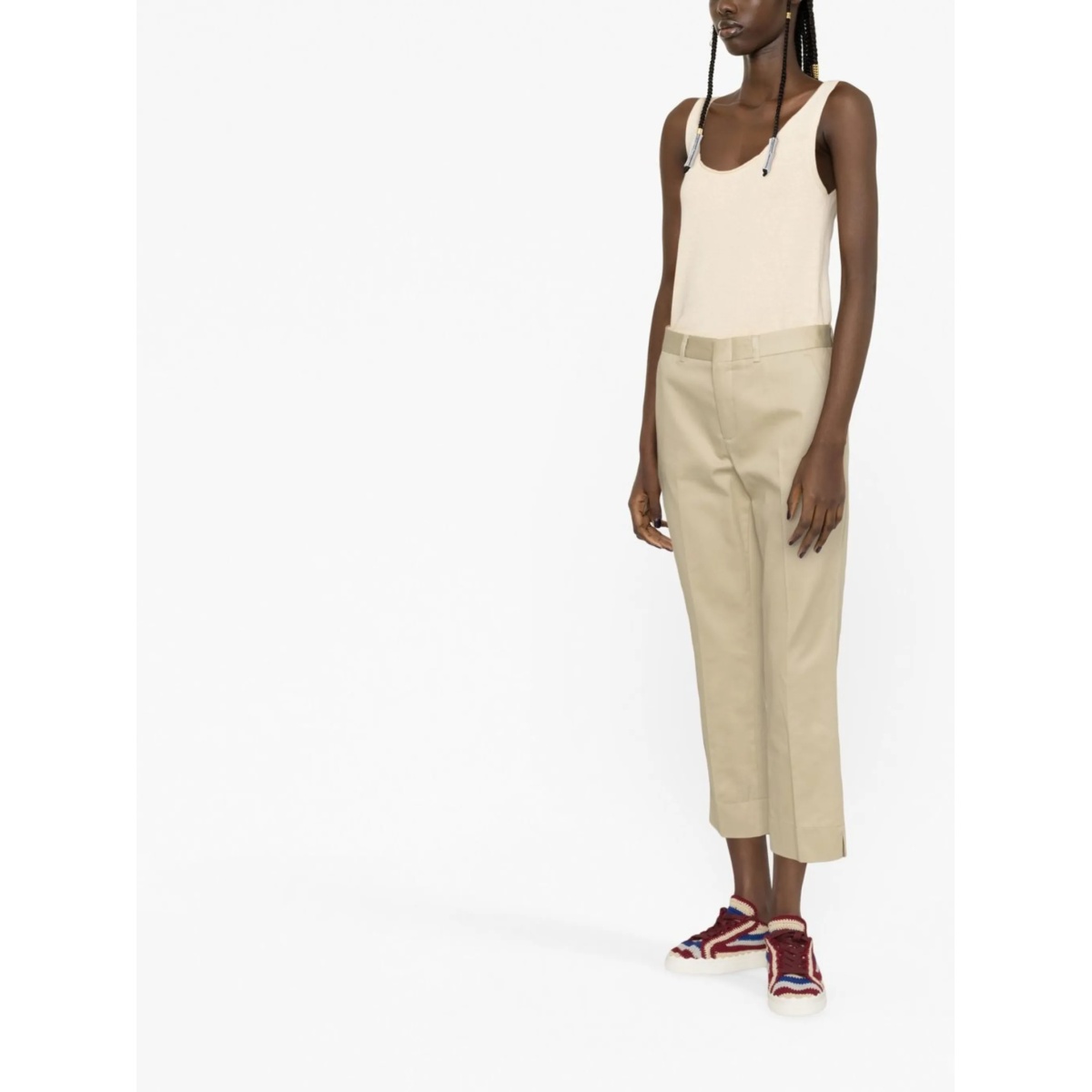 scoop neck knitted vest top - Img 3