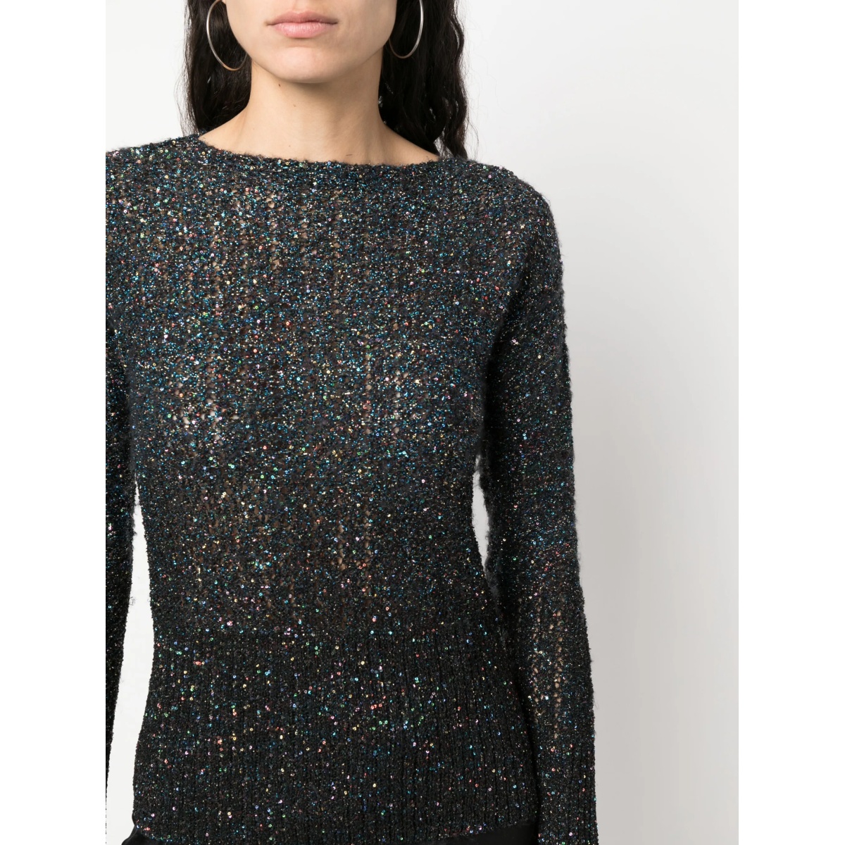 sequin-embellished knitted jumper - Img 5