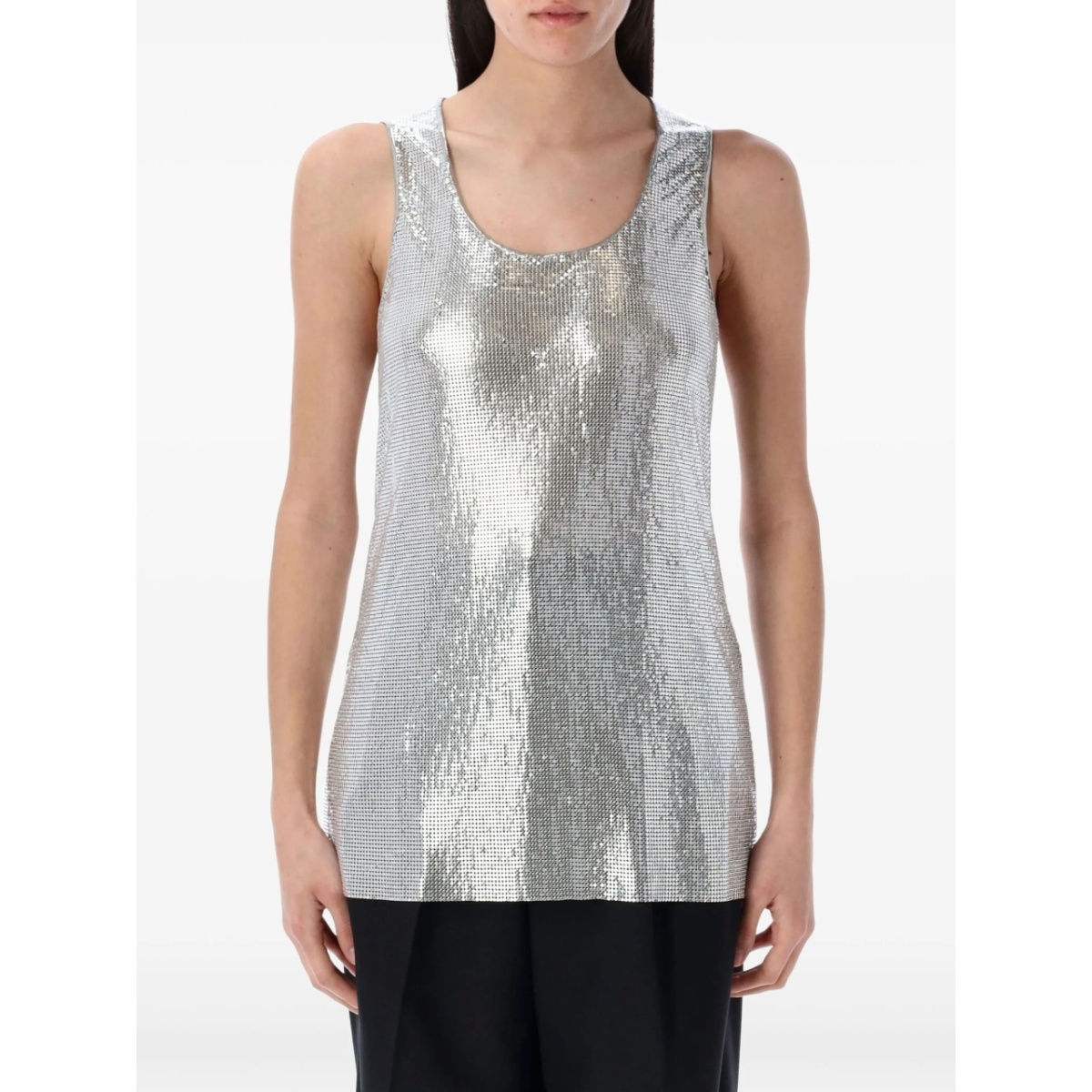 sequin-embellished tank top
