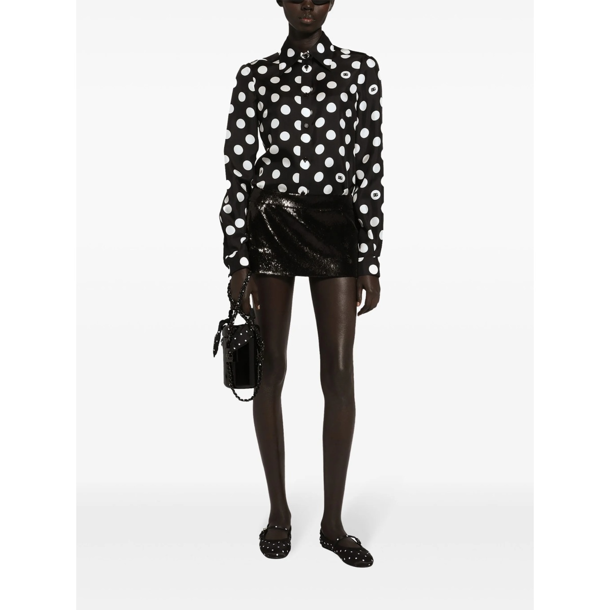 sequined low-rise miniskirt - Img 2