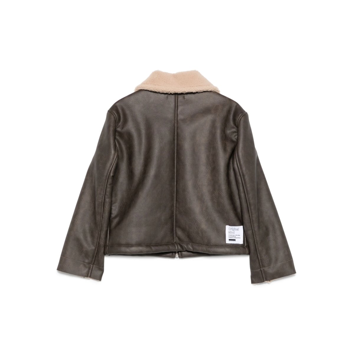shearling-collar zip-front jacket - Img 2