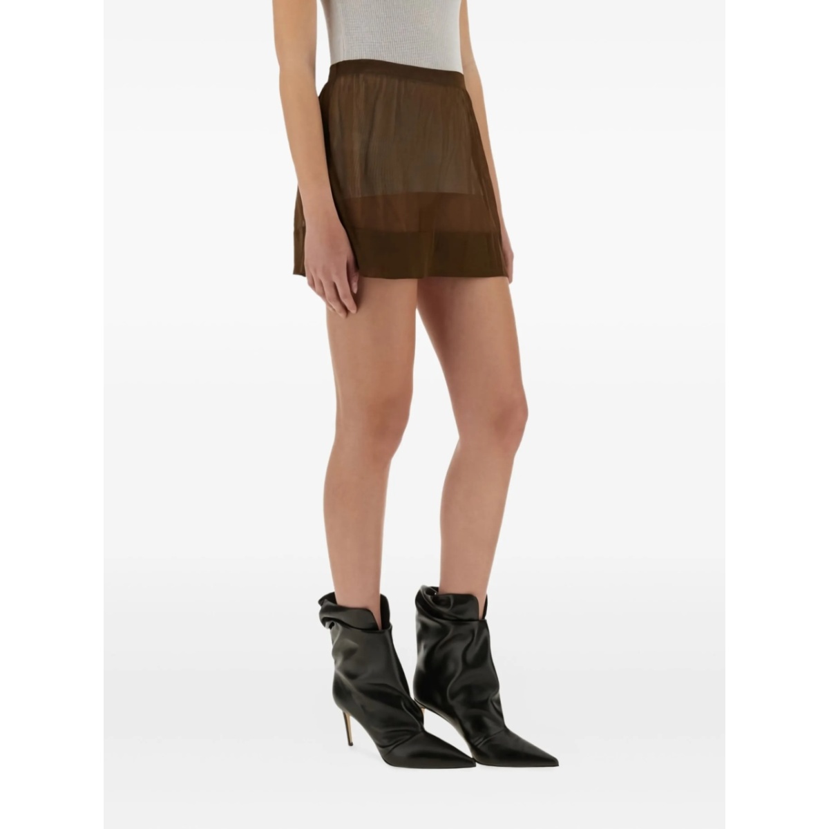sheer-panel skirt