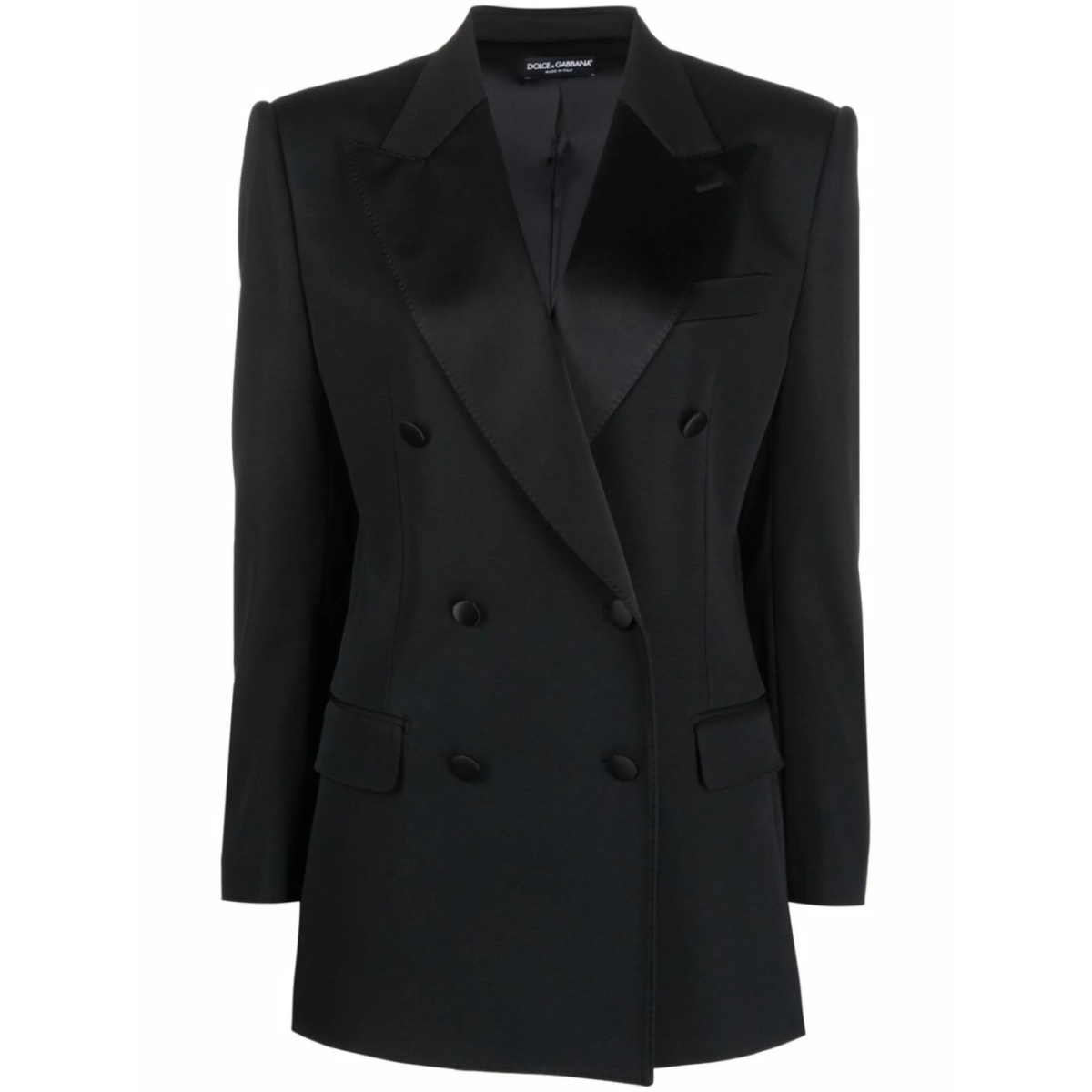 silk-lapels double-breasted blazer