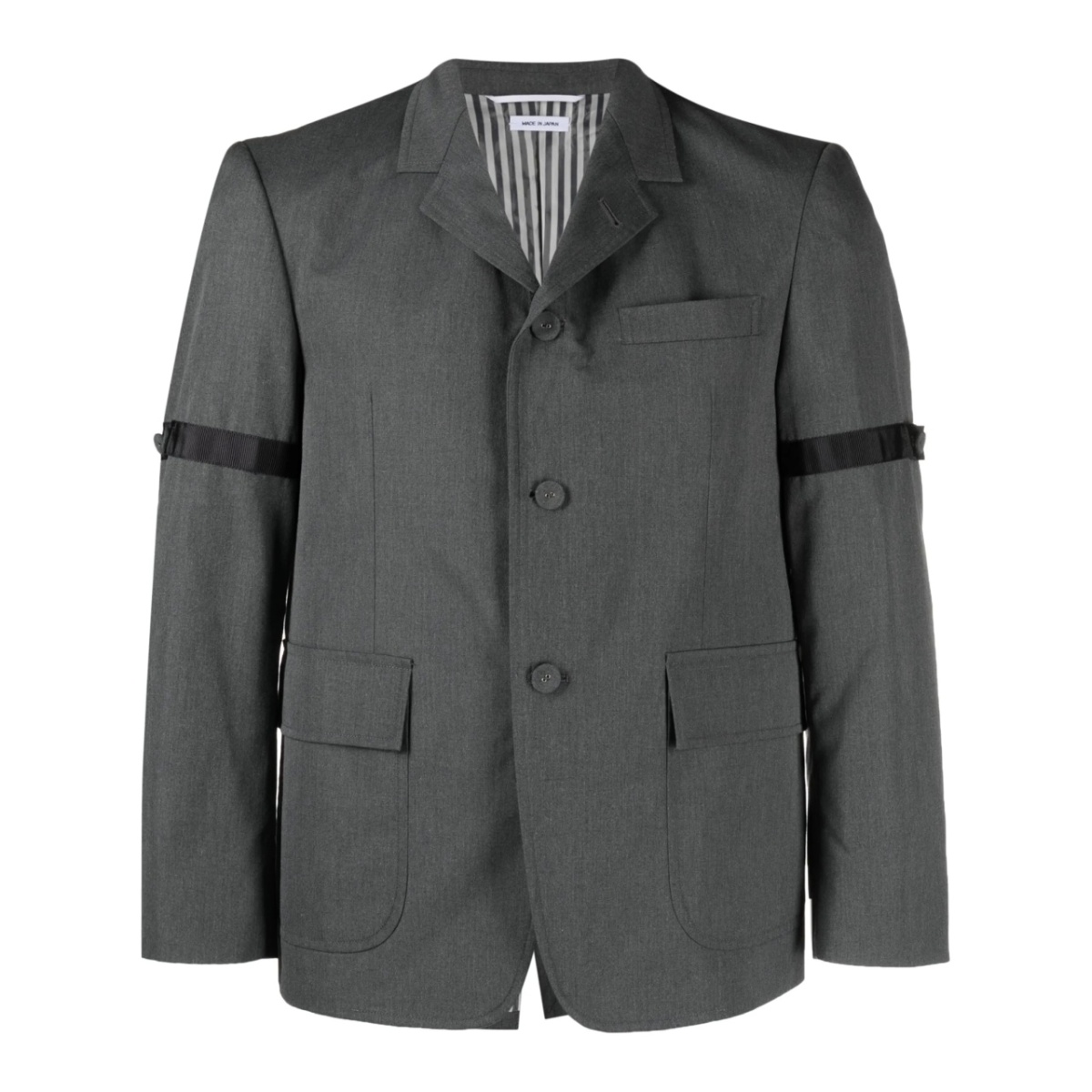 single-breasted button-fastening blazer