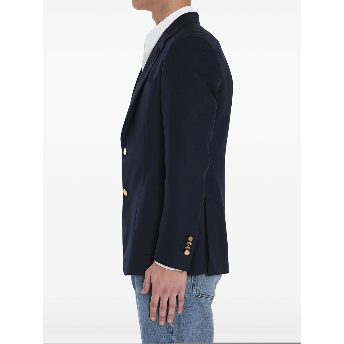 single-breasted silk blazer - Img 3