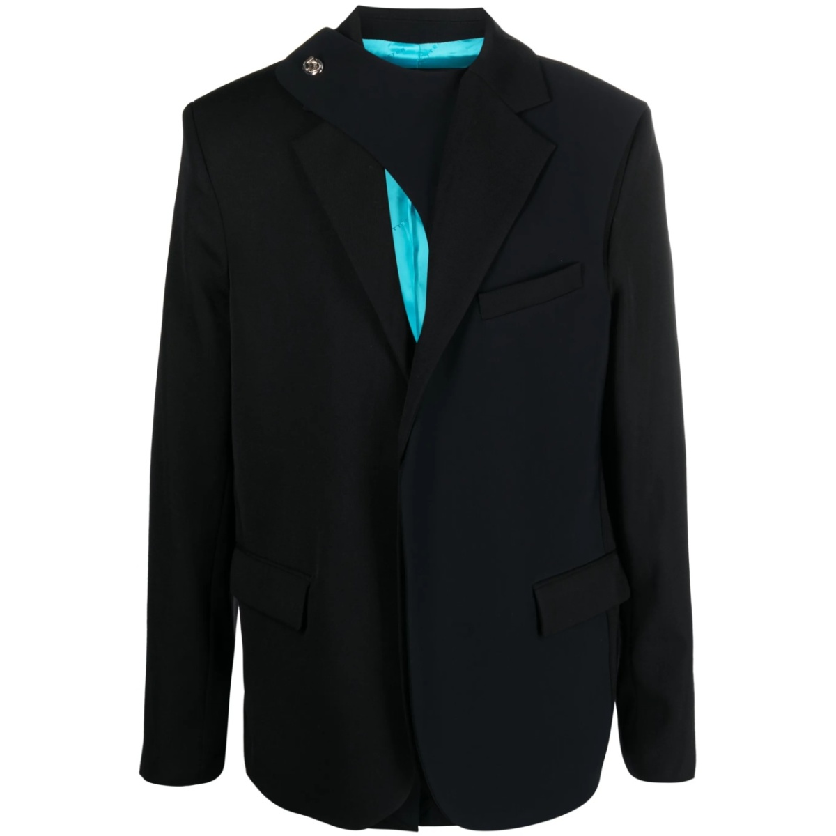 single-breasted virgin-wool blazer