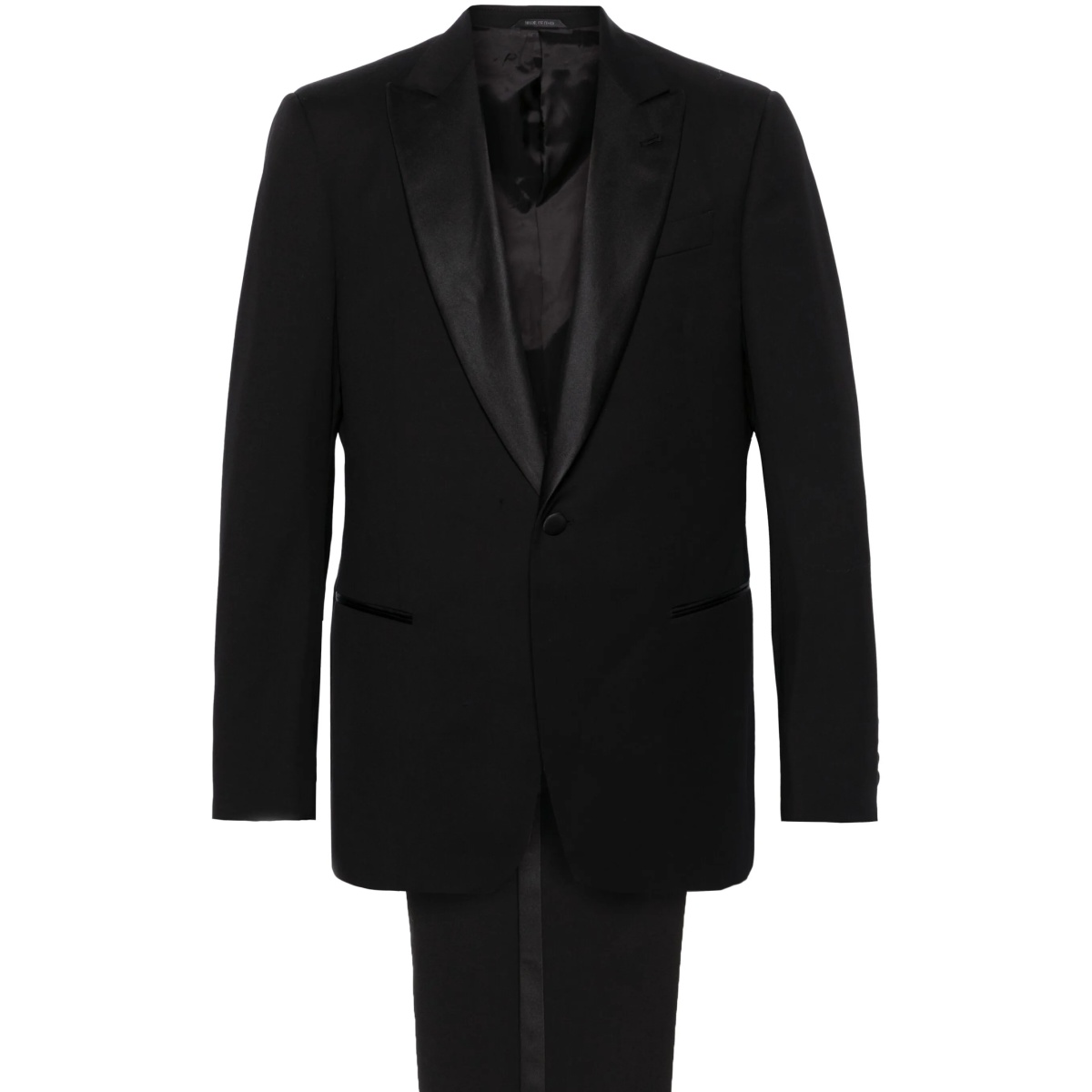 single-breasted virgin wool suit