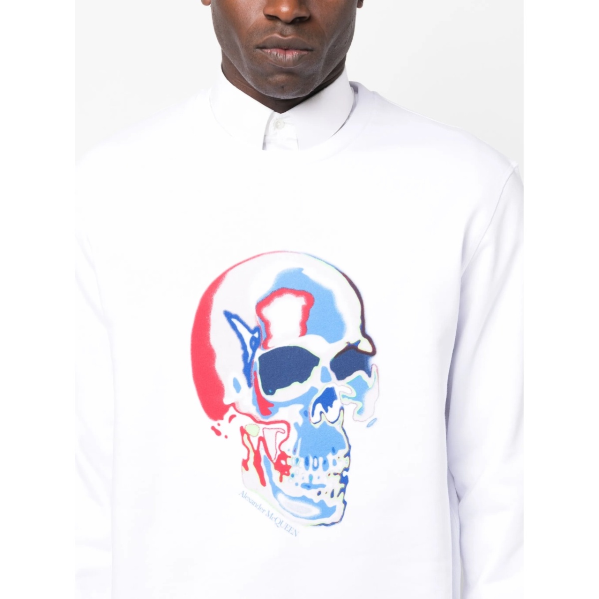 skull-print cotton sweatshirt - Img 5