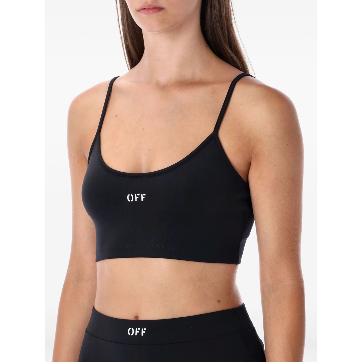 Sleek spaghetti-strap crop top - Img 3