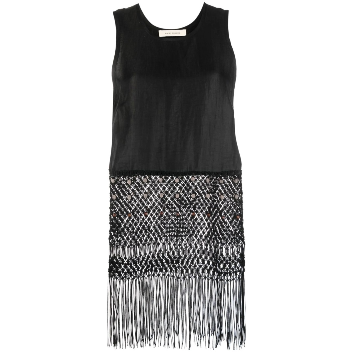 sleeveless macramé top