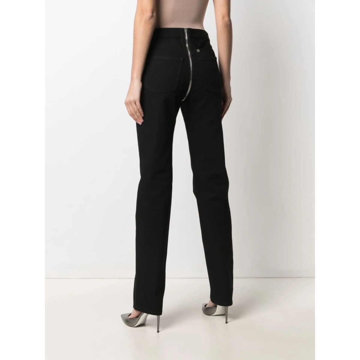 slim cut zip-detail jeans - Img 4