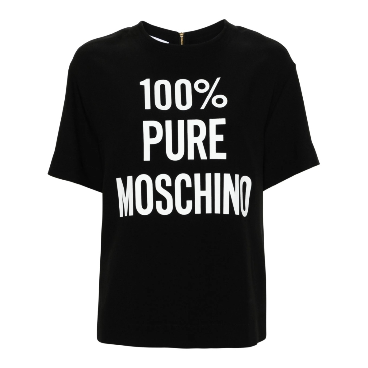 slogan-print crepe T-shirt
