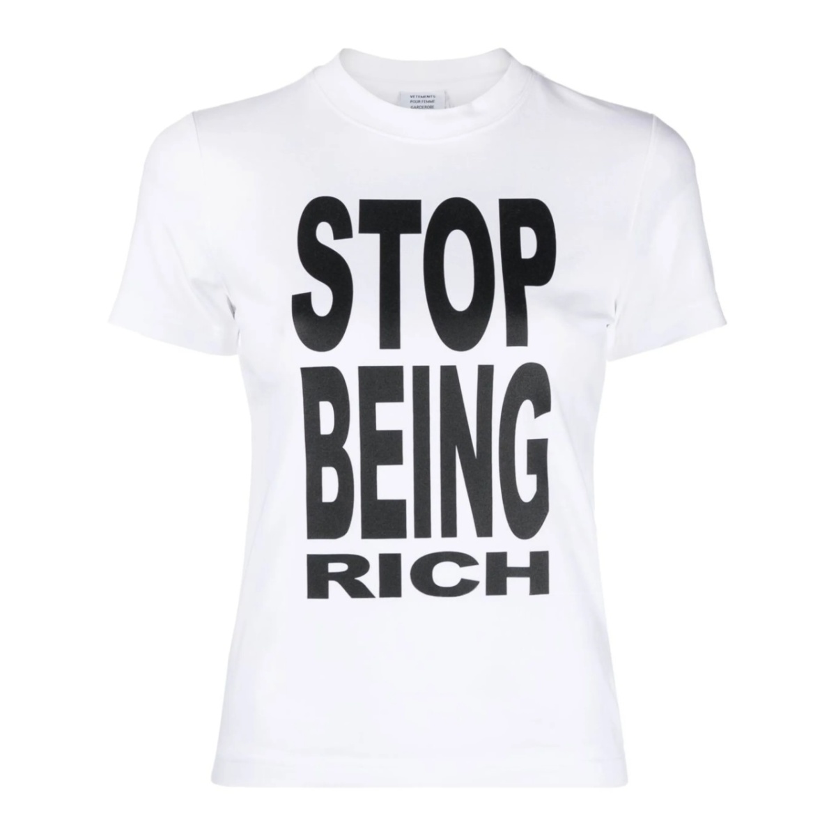 slogan print T-shirt