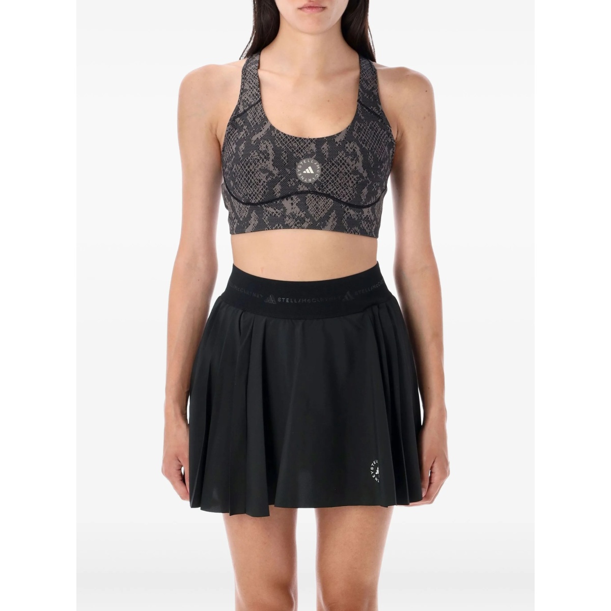 snake-print racer-back top