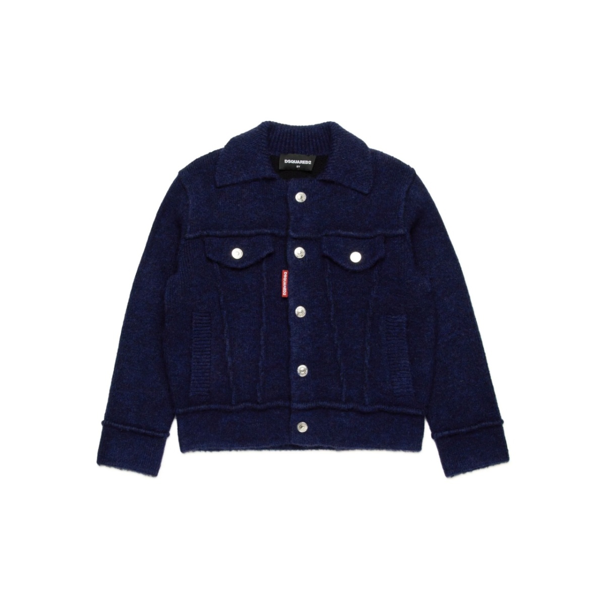 spread-collar button-up jacket