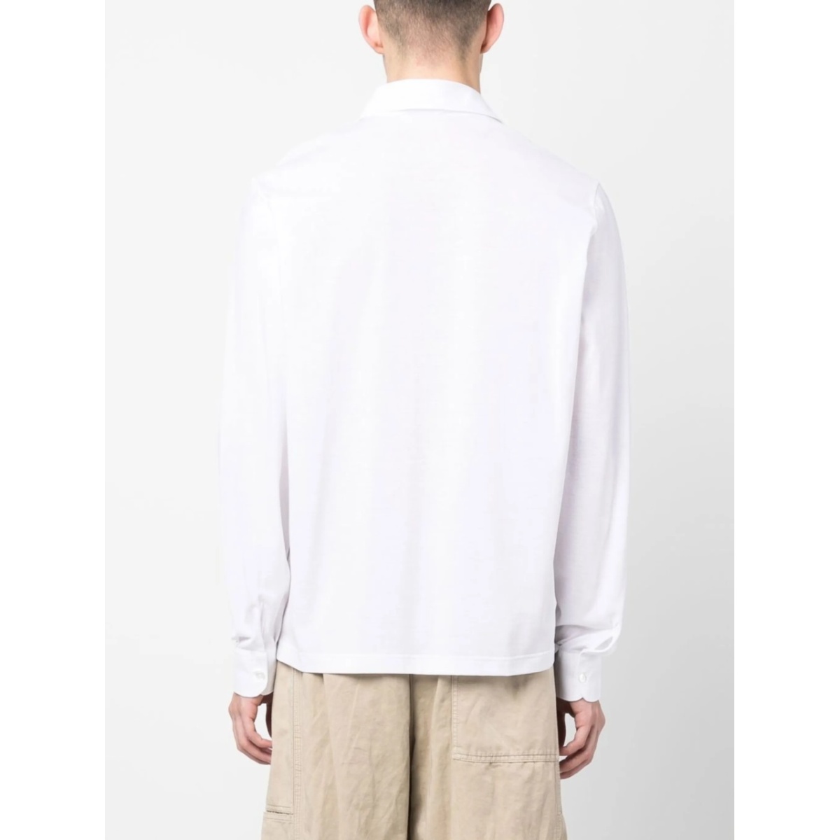 spread-collar cotton shirt - Img 4