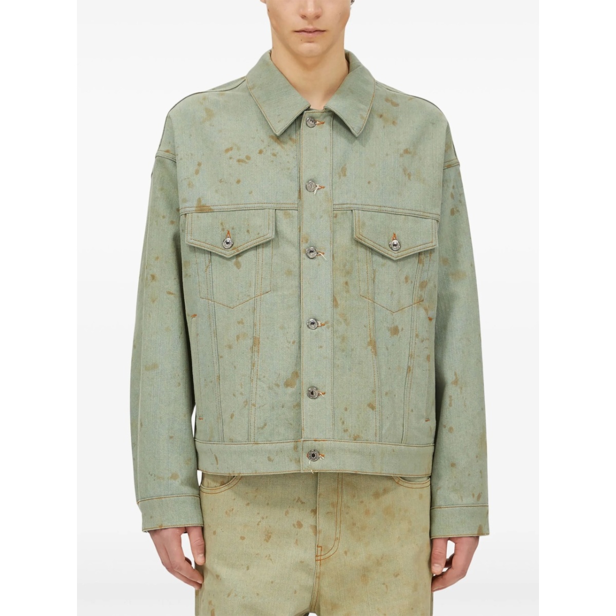 stained denim jacket - Img 3