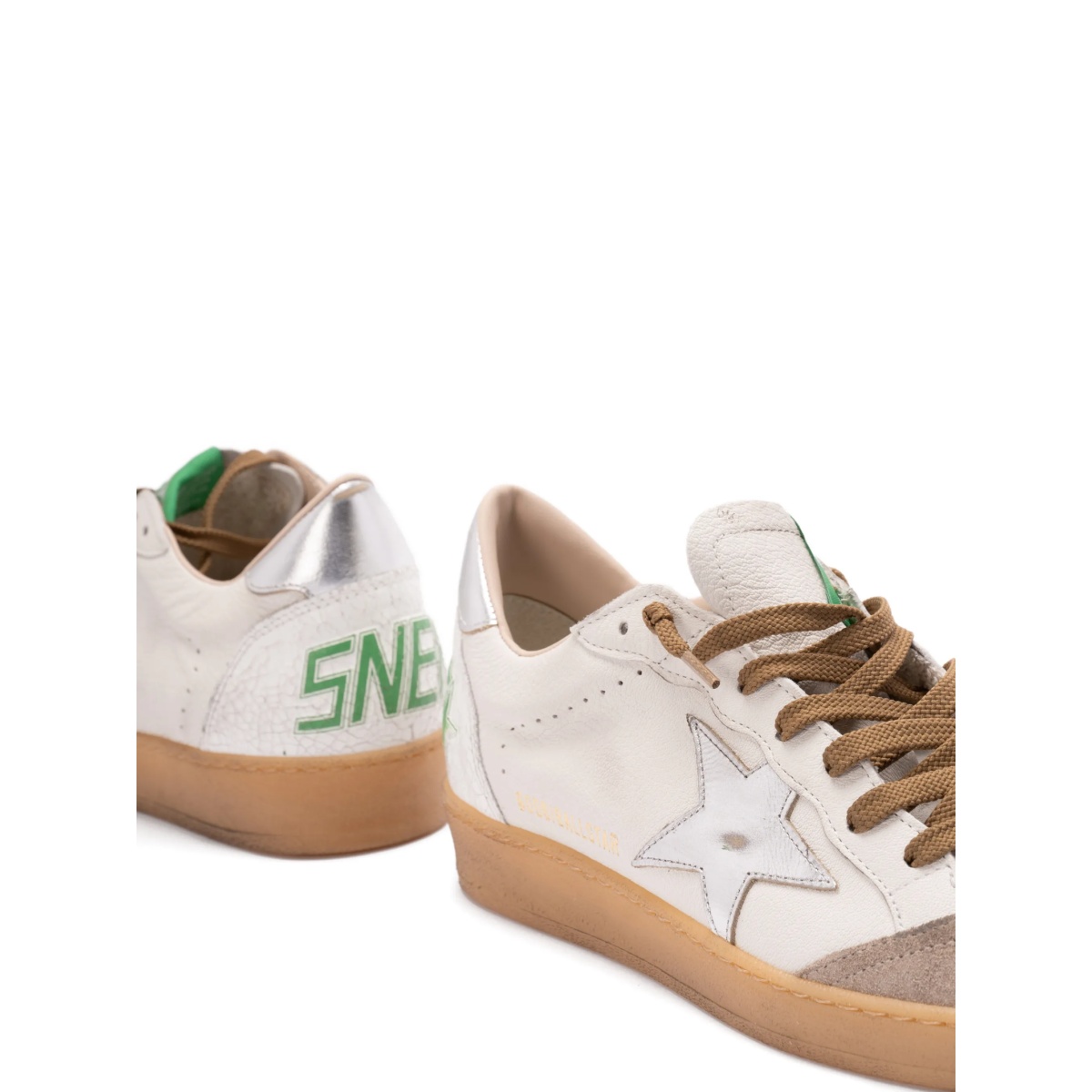 star-applique leather sneakers - Img 5