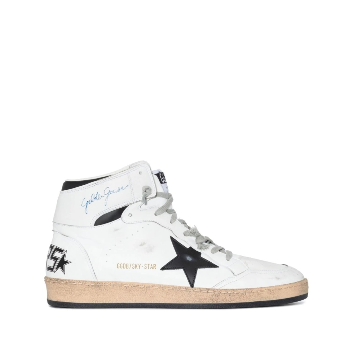 star-patch lace-up sneakers