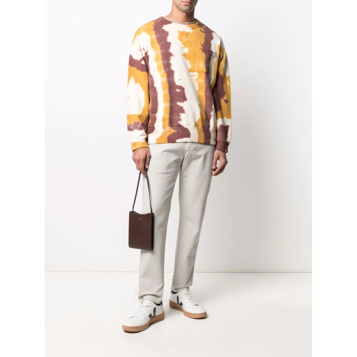 straight-leg cotton-blend trousers - Img 2