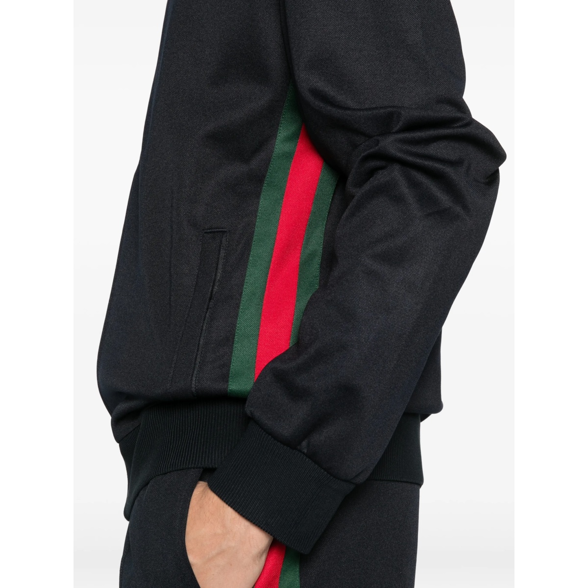 stripe zip-fastening sweatshirt - Img 5