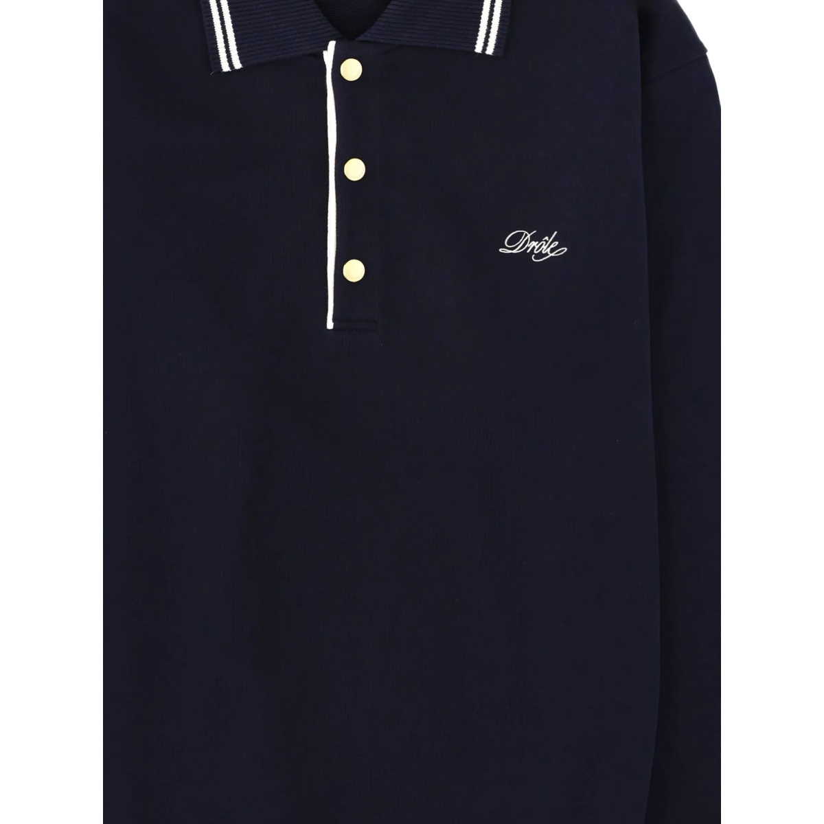 striped-collar polo shirt - Img 2