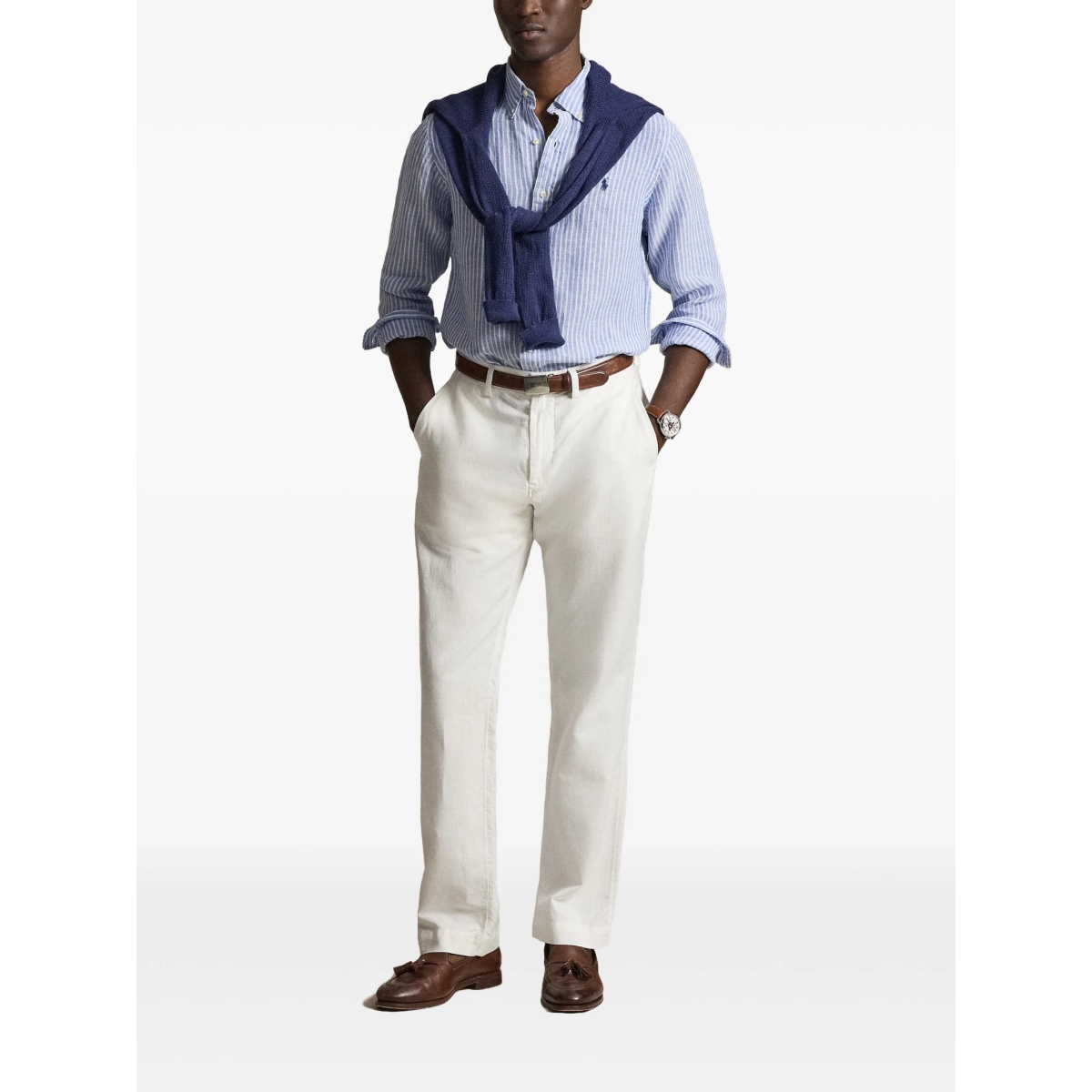 striped pony linen shirt - Img 2