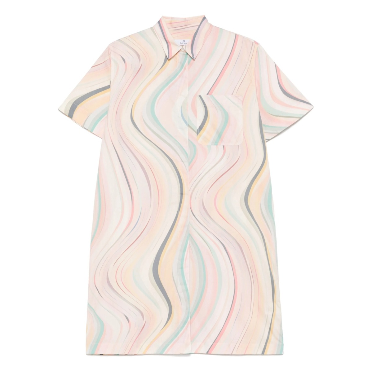swirl-patterned mini dress