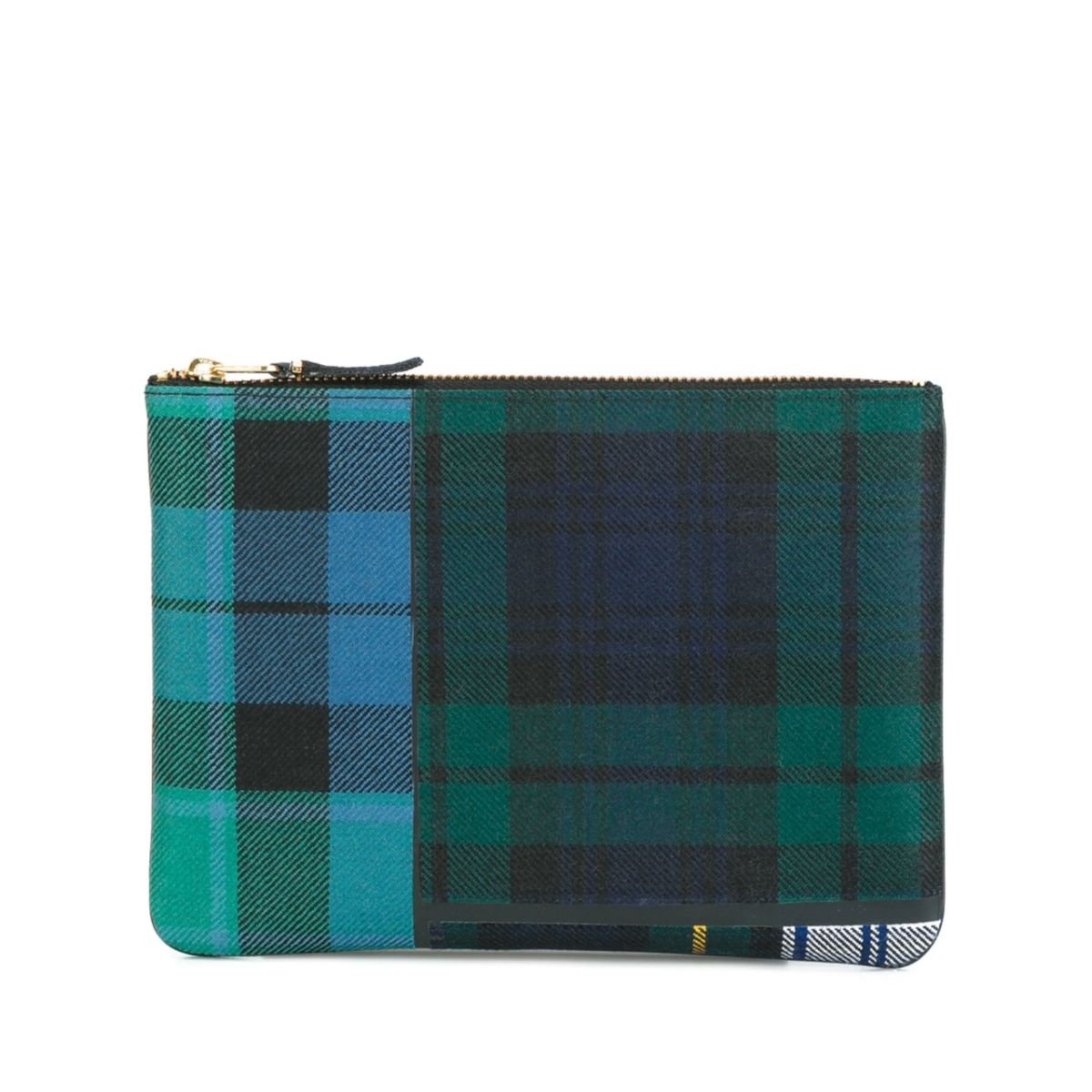 tartan patchwork clutch