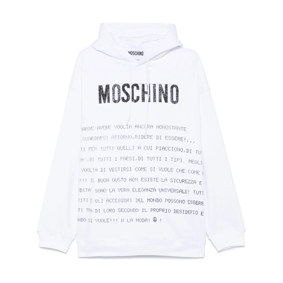 text-print hoodie