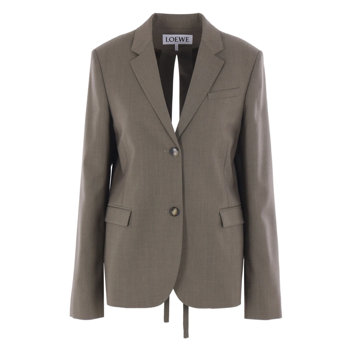 tie-back wool blazer