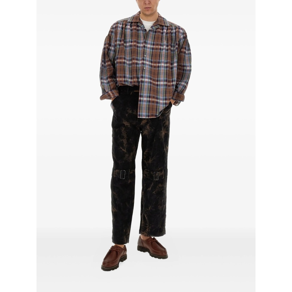 tie-dye buckled trousers - Img 2