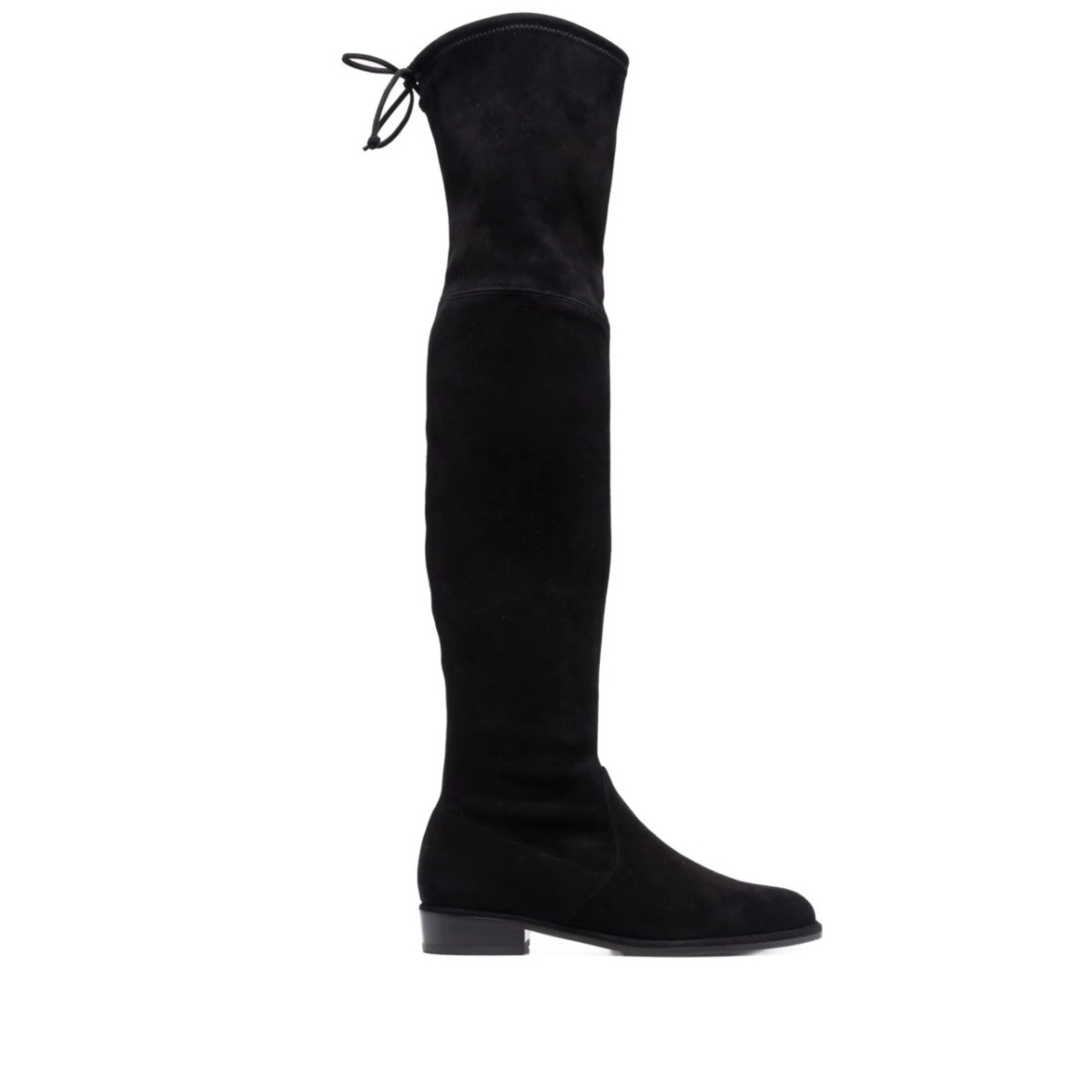 tie-fastened thigh high boots