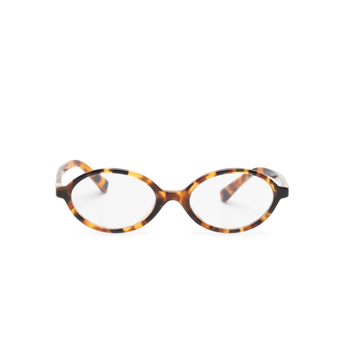 tortoiseshell oval-frame glasses