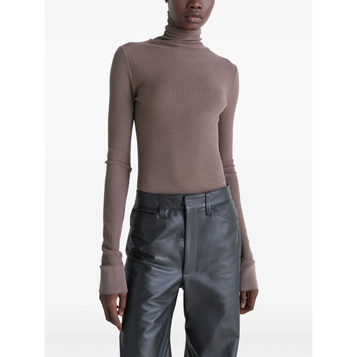 turtleneck ribbed top - Img 3