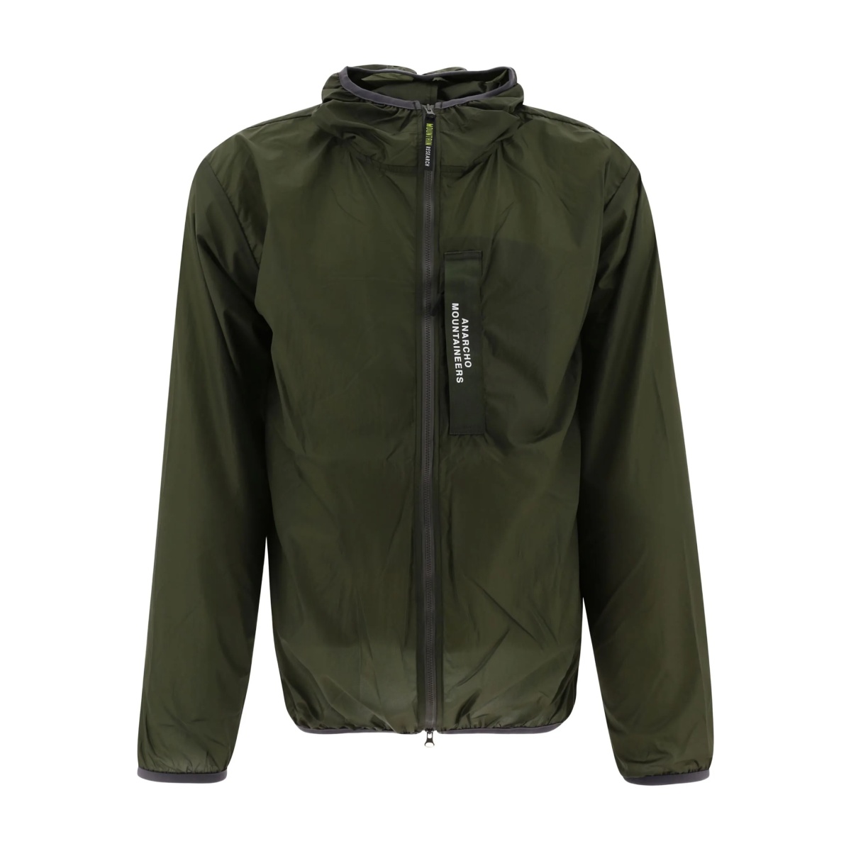 two-way zip hooded jacket