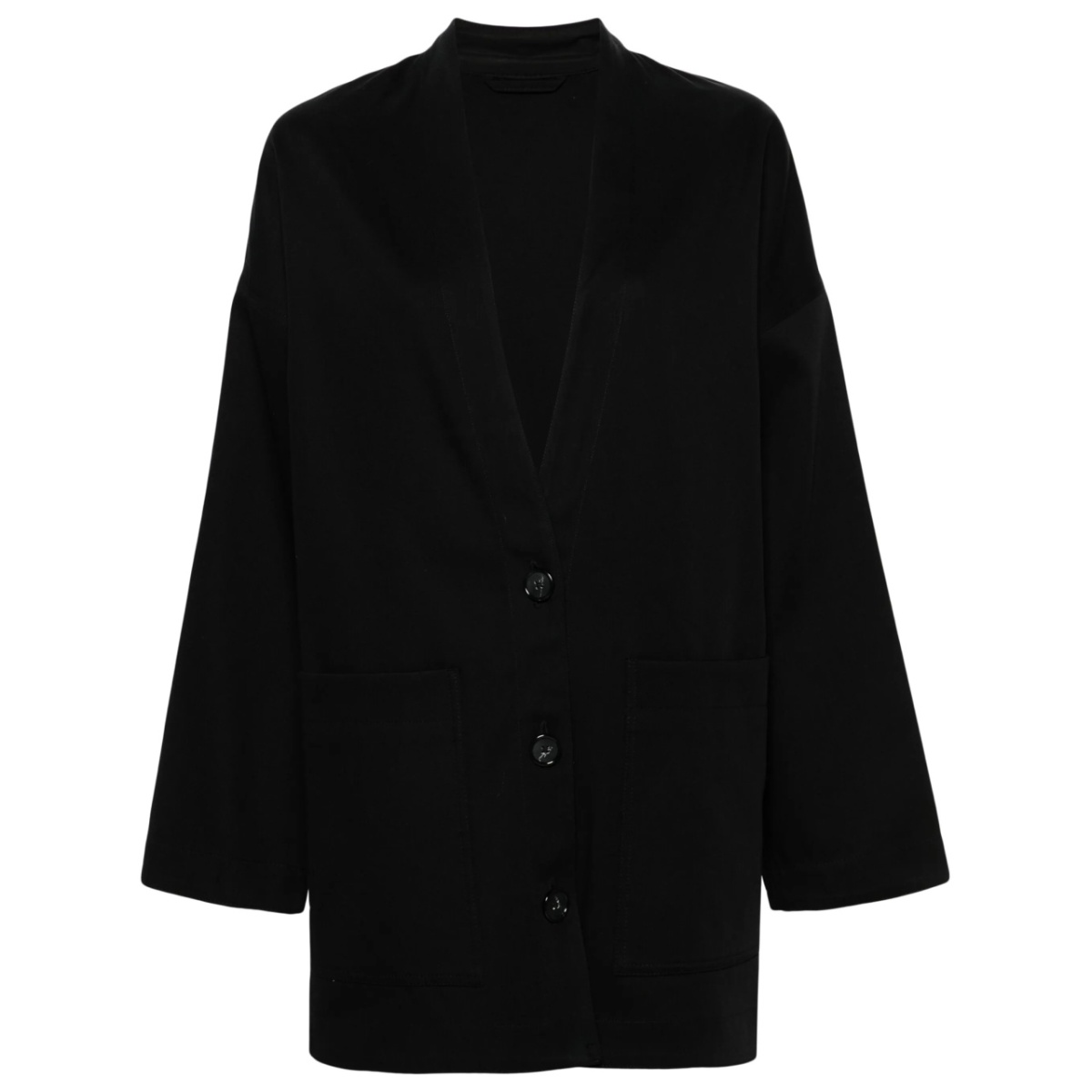 V-neck twill jacket