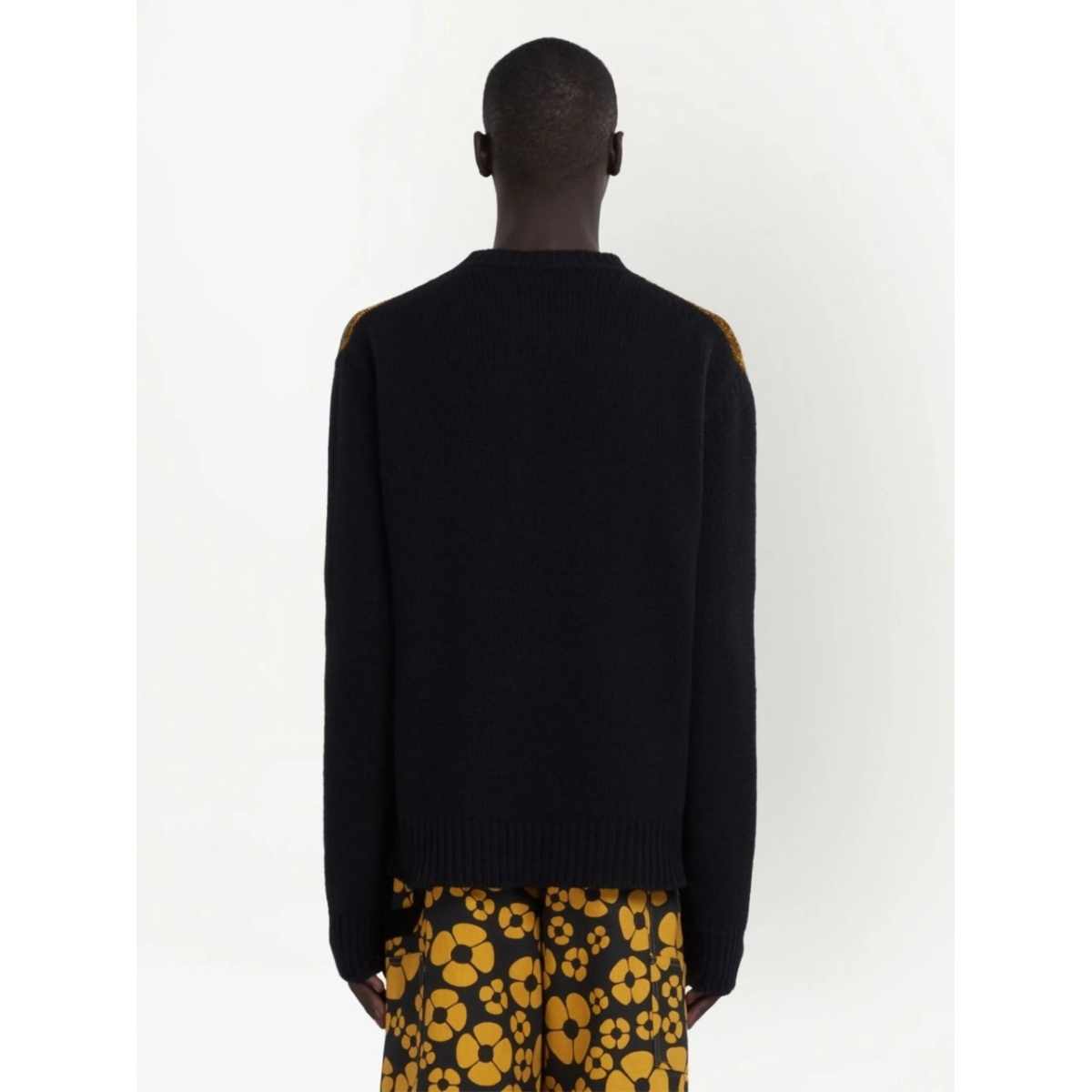 velvet-effect logo knit jumper - Img 3