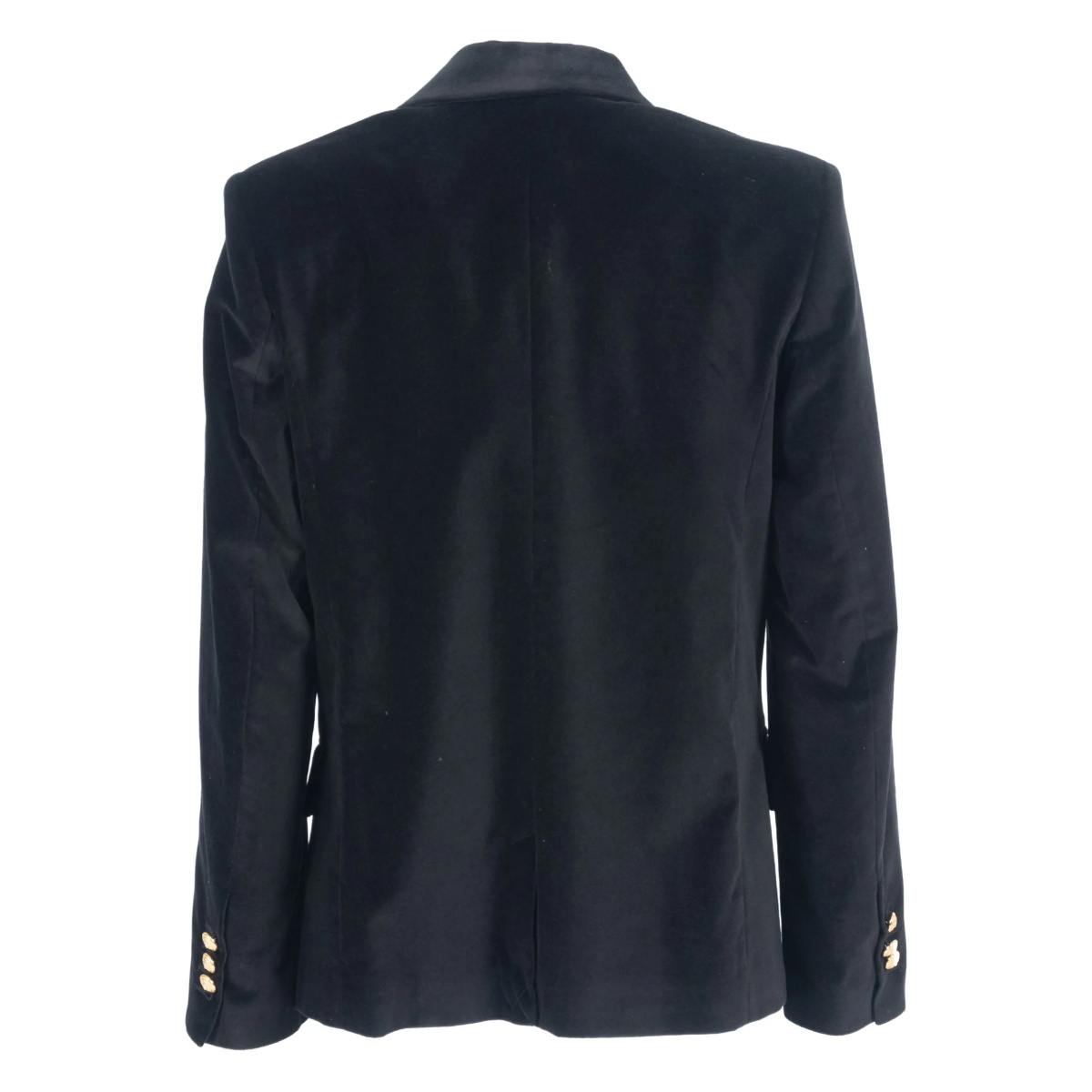 velvet gold-button jacket - Img 2