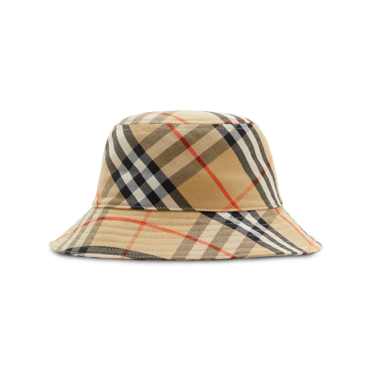Vintage Check-pattern bucket hat
