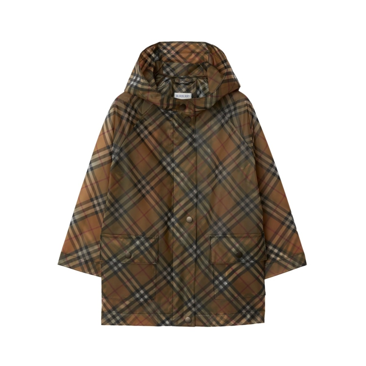 Vintage Check pattern hooded parka