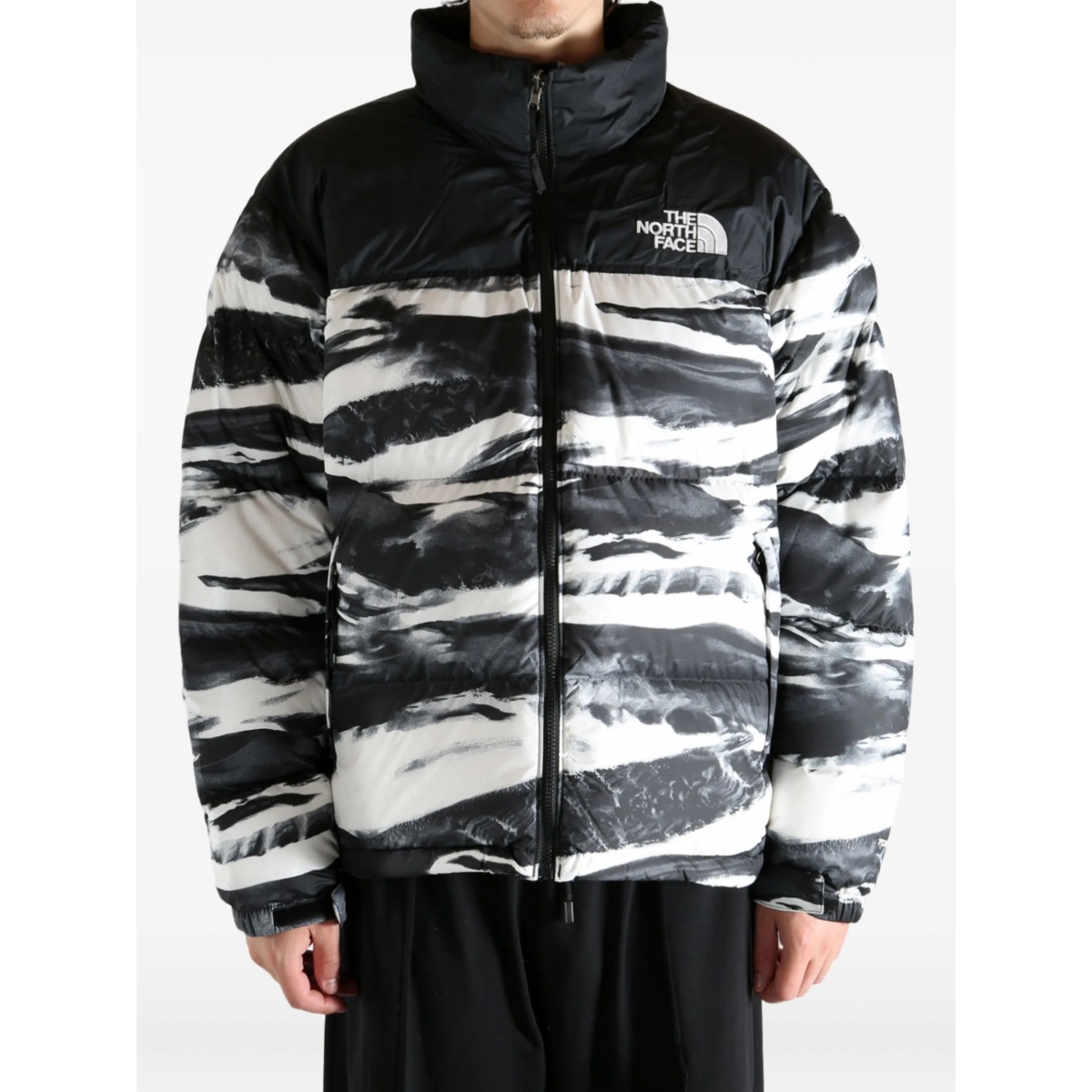 wave-print puffer jacket - Img 2