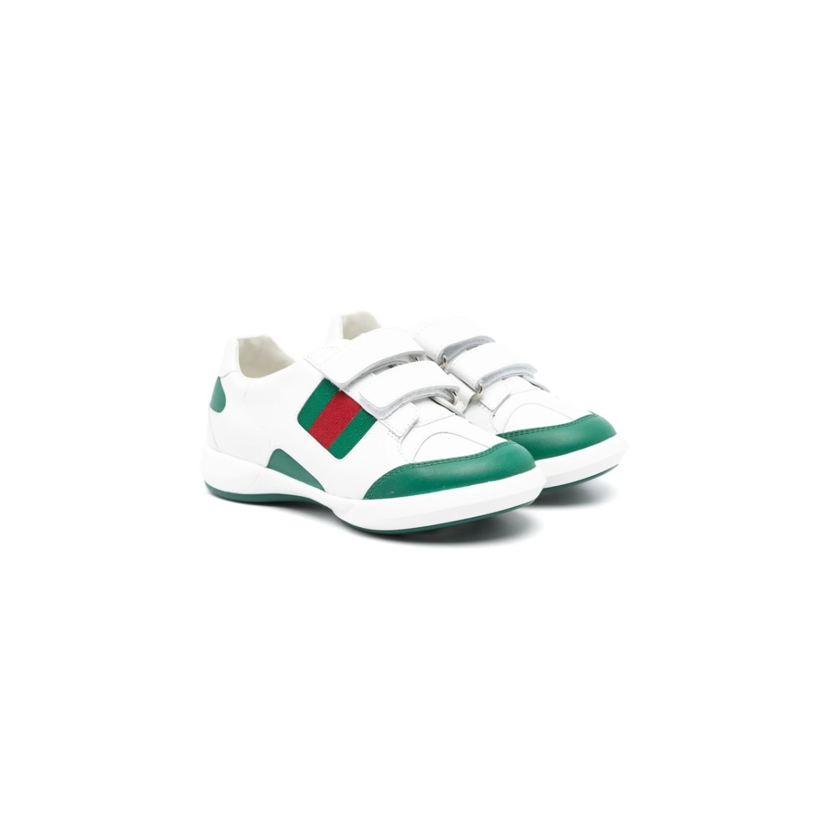 Web-trim touch-strap sneakers
