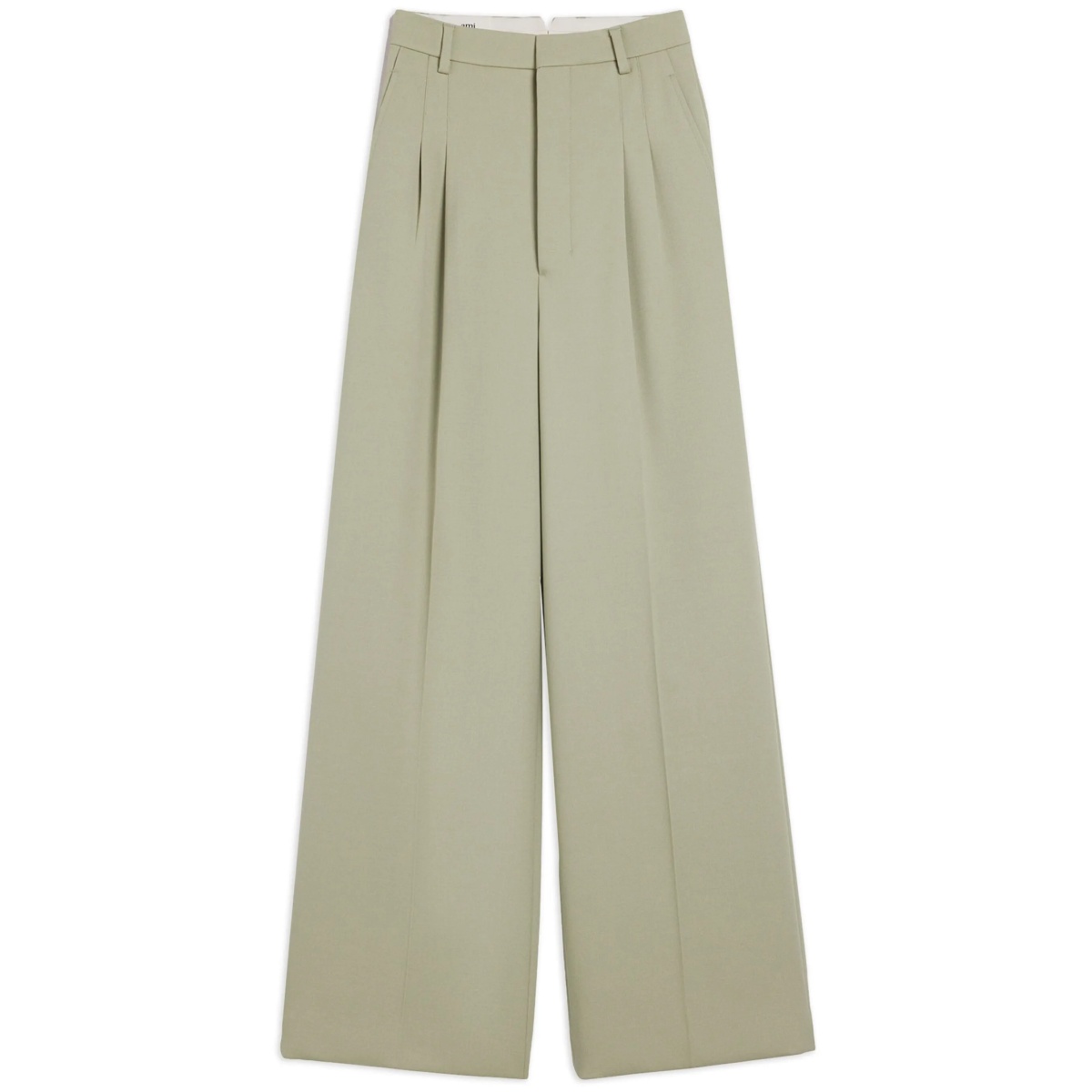wide-leg tailored wool trousers