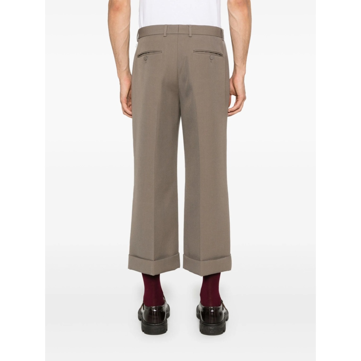 wide-leg wool trousers - Img 4